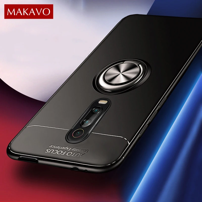 MAKAVO для Xiaomi Mi 9T Чехол Mi9T держатель кольца мягкий матовый Силиконовый чехол для Xiaomi Mi 9T Pro чехол для телефона