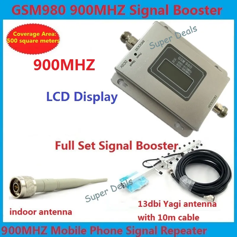 

13dbi Yagi antenna + GSM 980 cell phone signal booster repeater amplifier , gsm 900mh mobile signal repeater booster amplifier