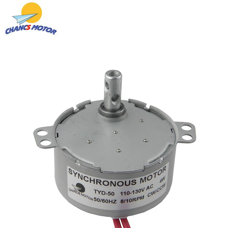 CHANCS TYD-50 синхронный двигатель 110V AC 8-10 об/мин CW/CCW двигателя с постоянным магнитом |