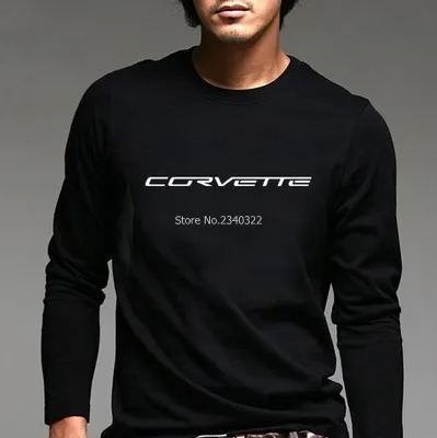 Для мужчин и женщин вентиляторы скорости Chevrolet Corvette футболка с буквенным принтом и длинными рукавами для любителей автомобилей хлопковая футболка с длинными рукавами
