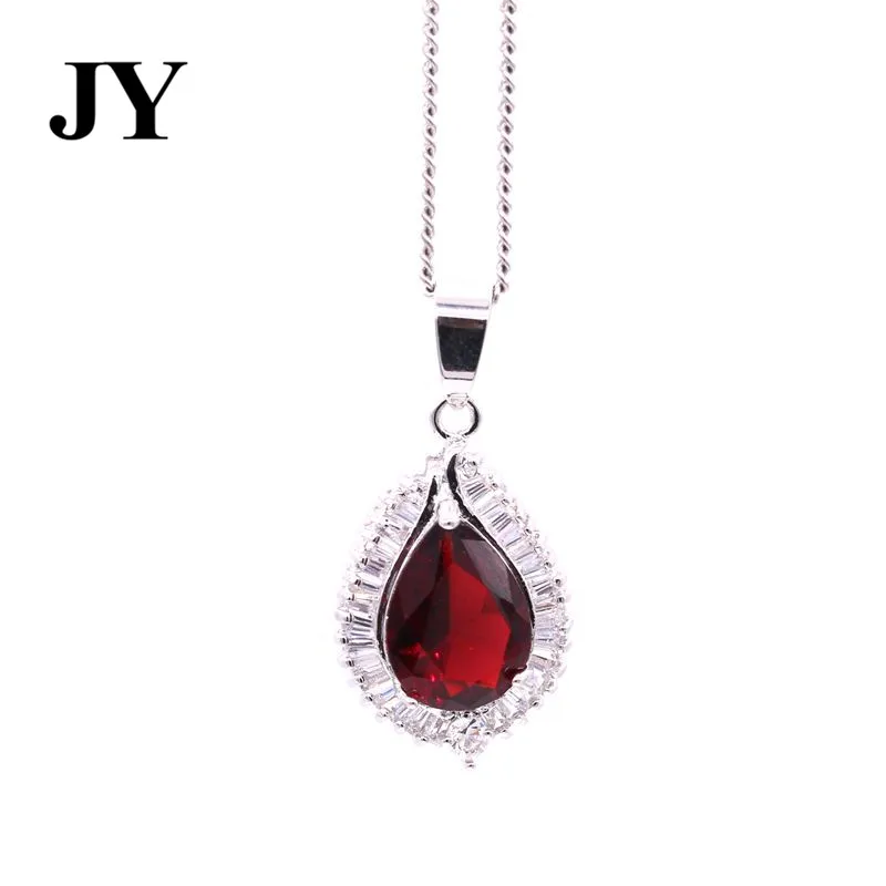JY Новая мода Золотой Цвет красный камень кулон для Для женщин женские Best любовь