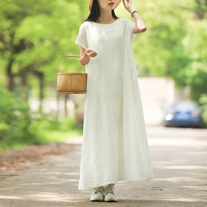 LZJN Womens Half Sleeve Plus Size Kaftan Dress Casual Long Dresses with Pocket LZJN Womens Half Sleeve Plus Size Kaftan Dress Casual Long Dresses with Pocket