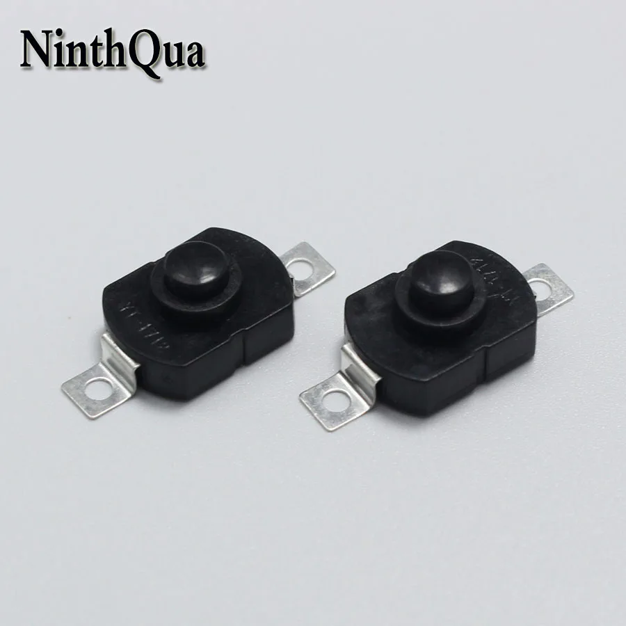 

50pcs 17*12*9.5MM DC 30V 1A 2Pin Black Mini Push Button Switch for Electric Torch 2P On-Off Flashlight Switchs