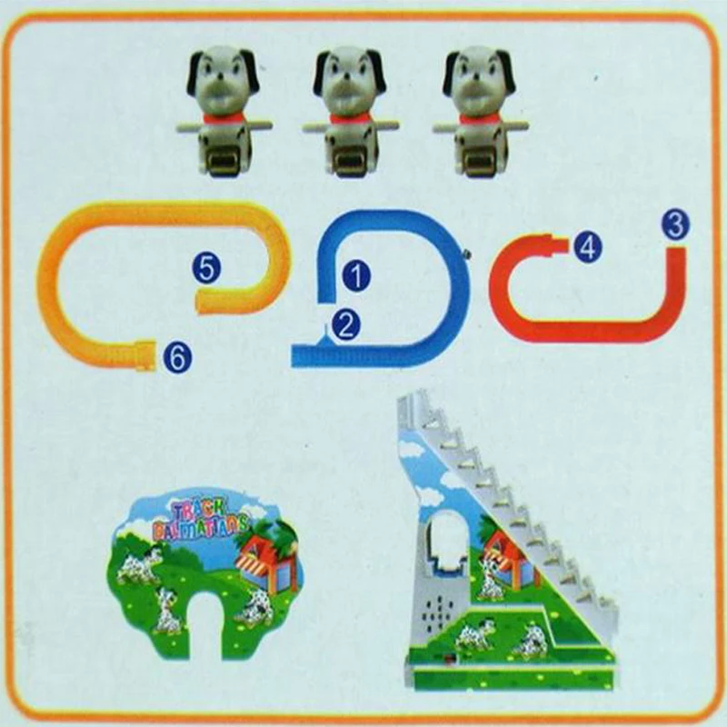 Далматинцы электрическая вращающаяся горка детские игрушки Музыкальные Развивающие игрушки для детей маленькая собака будет взбиваться по ступенькам