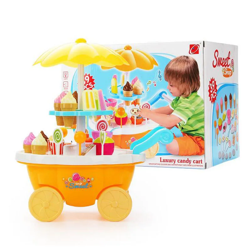 New interaction simulation small carts girl mini candy cart ice cream