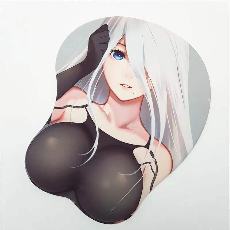 Новинка: Automata A2 Ecchi аниме 3D коврик для мыши мягкий нагрудный игровой с силиконовым