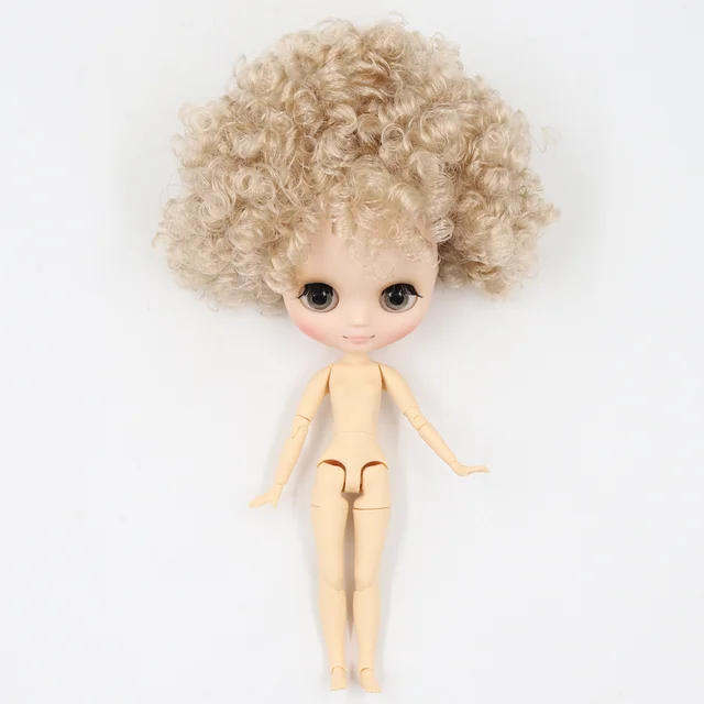 Middie blyth nude doll 20cm joint body Frosted or glossy face with makeup soft hair DIY toys gift with gestures 4