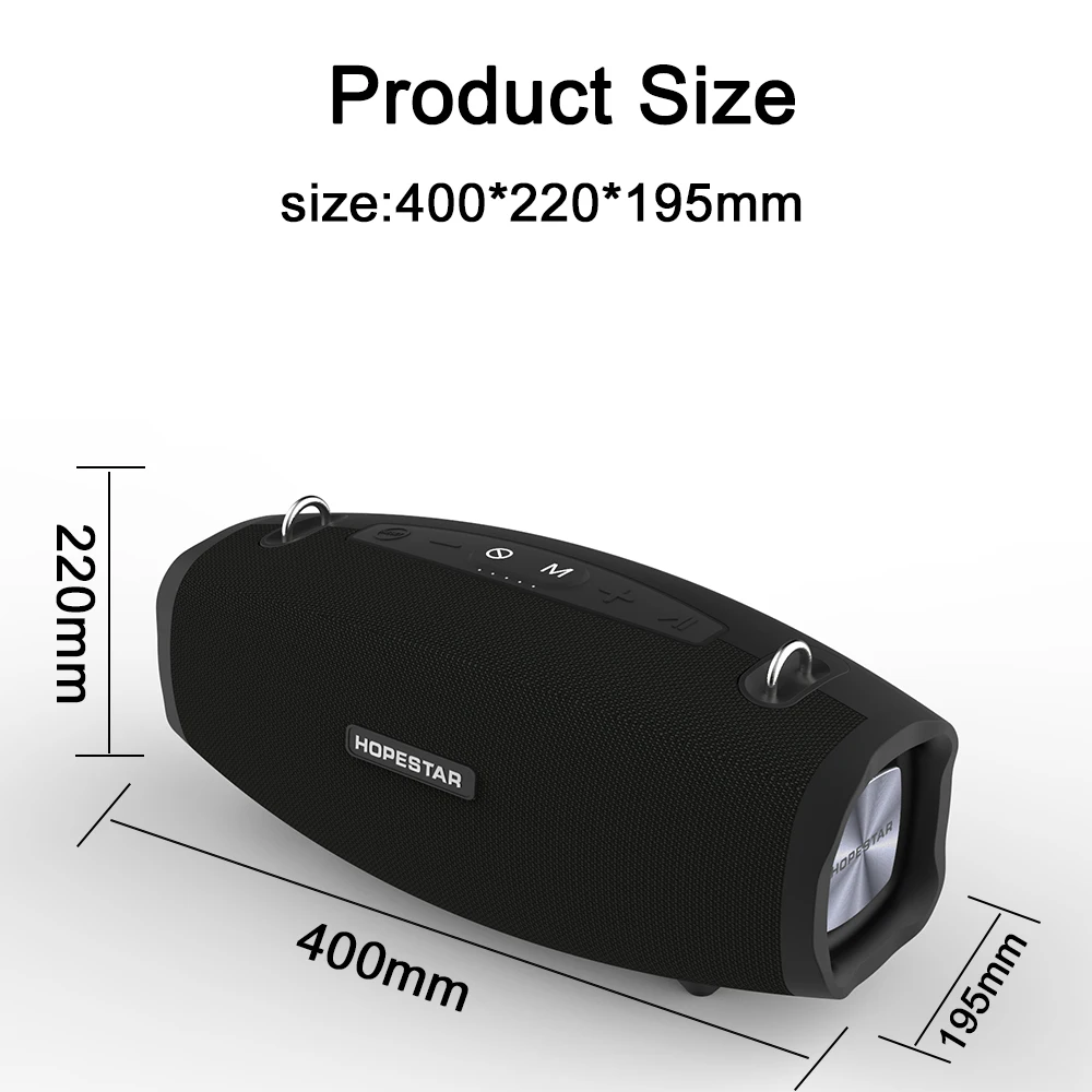  HOPESTAR X 40W High Power wireless Potable Bluetooth Speaker Move KTV Music Column Outdoor Waterpro
