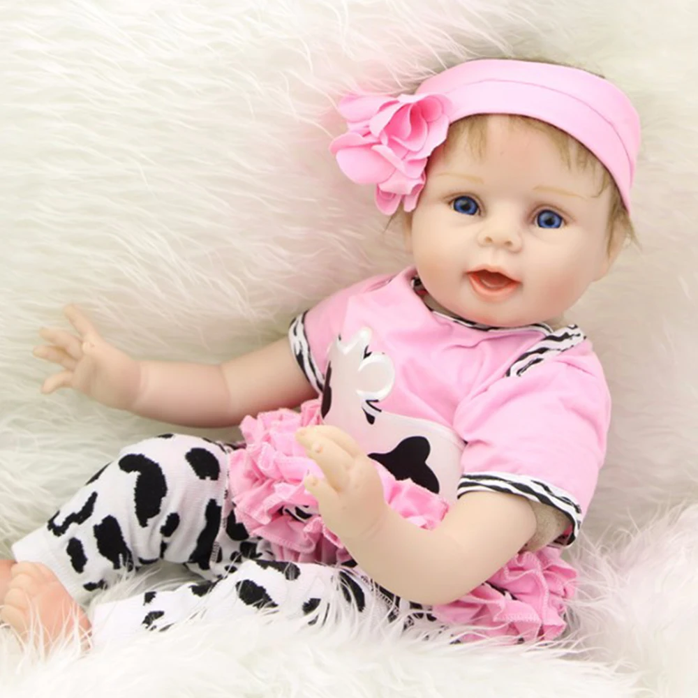 NPK 22 дюйма 55 см мягкие силиконовые куклы ручной работы Reborn Baby Girl реалистичные для