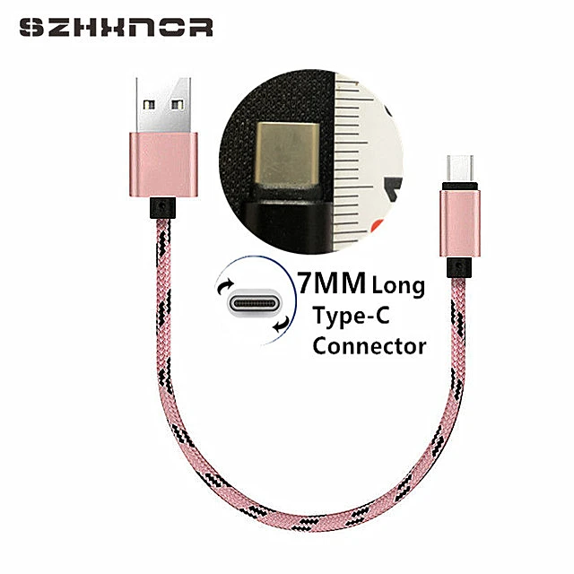 7 мм USB Type C зарядное устройство USB-C для Samsung Galaxy A3 2017 A5 A7 S8 S9 A520F A720F короткое 0 2 м 1 3