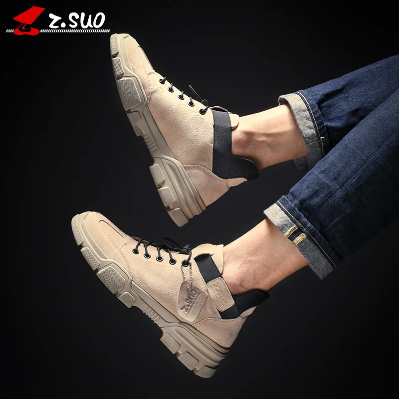 Spring new sneakers shoes men loose belt low help leather workshop wind size casual board shoes men's tide shoes