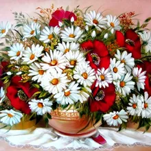 Хризантема indicum и сафлор DIY живопись по номерам пигментная кисть ручная роспись креативная цифровая масляная живопись