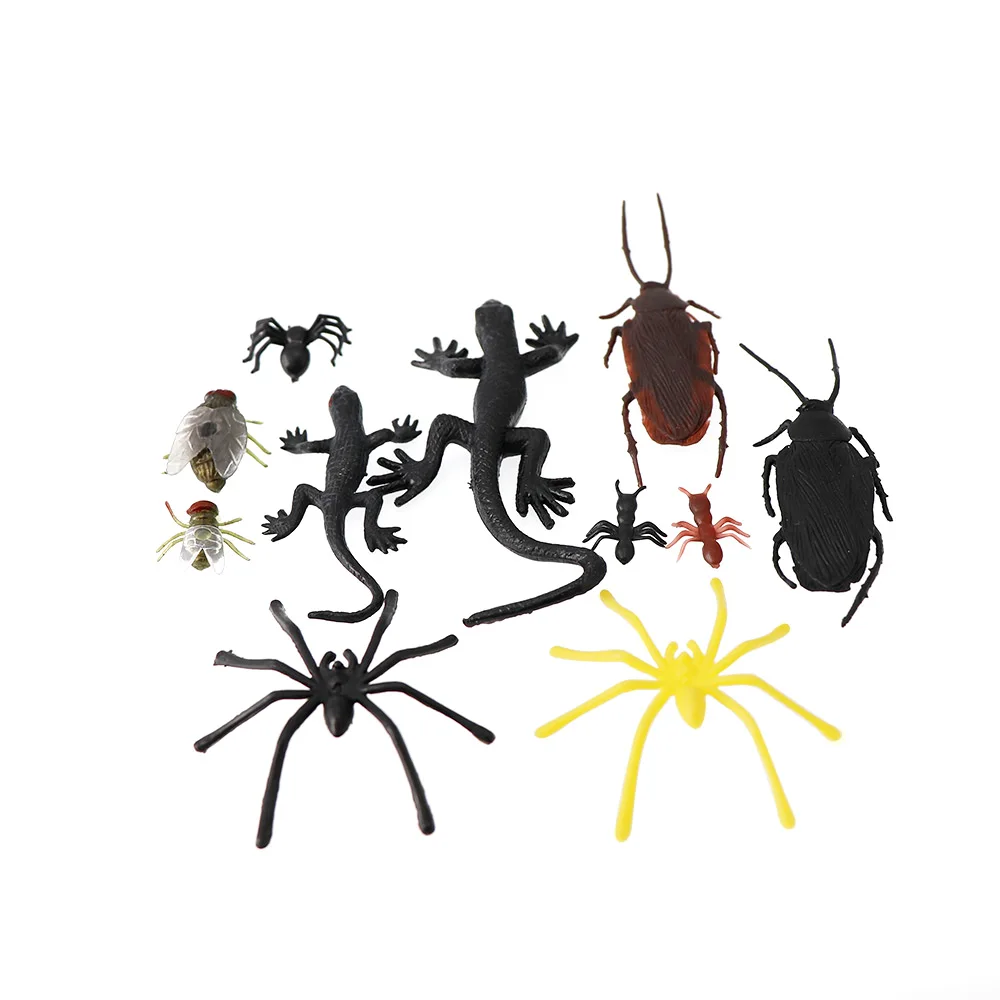 50 шт. Моделирование Пластиковые жуки поддельные Гекко тараканов муравей муравья паук для хэллоуина украшения для праздника Новинка кляп игрушки