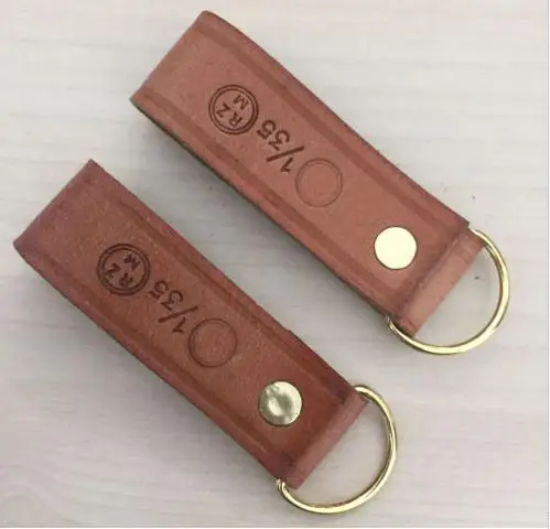 

PAIR OF WW2 GERMAN ARMY BELT LOOP STRAPS LOOP LEATHER D-RING BROWN-33229