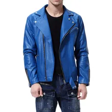 2019 Autumn New Men's Motorcycle Leather European And American Trend Large Size Men's Leather Jacket Men's Jacket Y667 2019 Autumn New Men's Motorcycle Leather European And American Trend Large Size Men's Leather Jacket Men's Jacket Y667