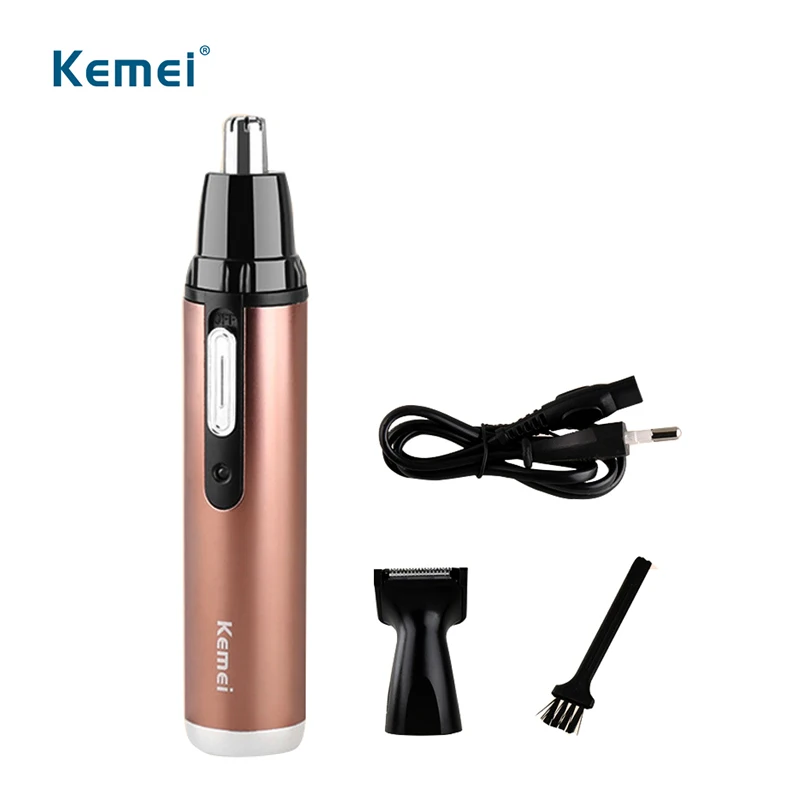 

Kemei 2 in 1 Portable electric nose hair trimmer ear trimmer sideburn cutter shaver for men face care hair remover machine 6629