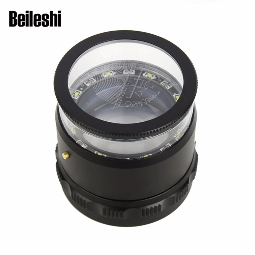 

Beileisi HD Magnifier With Led Lights 10X Magnification Loupes Multiscale Magnifying Precision Calibration Lupa Escala Hot