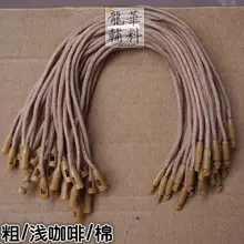 Хорошее качество коричневый Висячие бирки в одежде, Висячие бирки шнура для одежды, нанизывающие вешалки уплотнения пулевидный колпачок