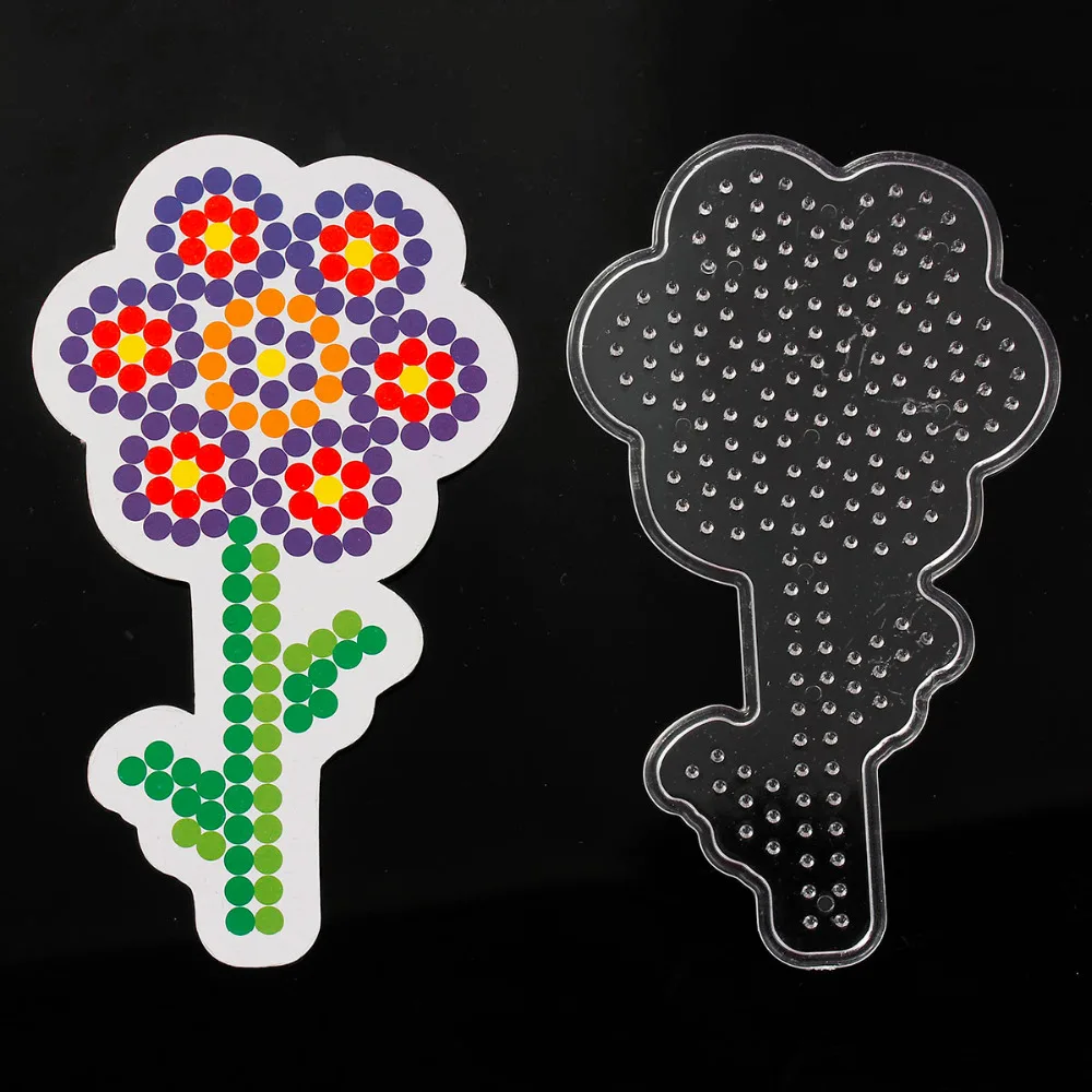 

1PC Plastic Hama Beads DIY Pegboard Flower Leaf Paper Card Mold Kid Craft DIY Fun, 14x8.2cm