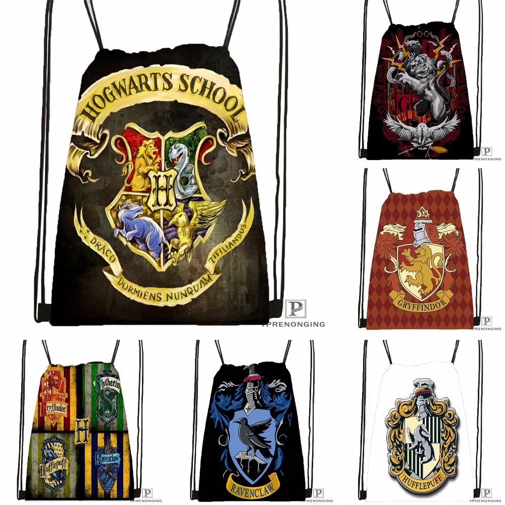 

Custom Harry Potter Hufflepuff Drawstring Backpack Bag Cute Daypack Kids Satchel (Black Back) 31x40cm#180531-02-23