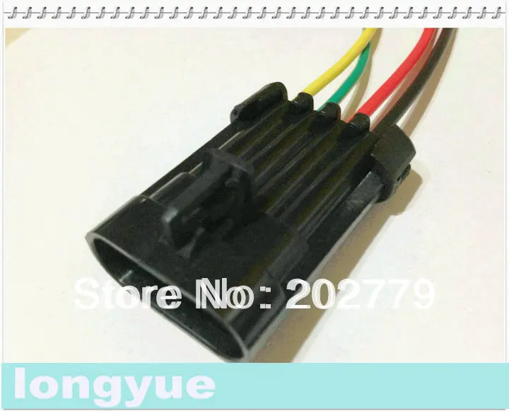 

longyue 2pcs D580 LS1 LS6 Ignition Coil Pigtail connector ACDelco PT368 4 PIN FLAT 15cm wire