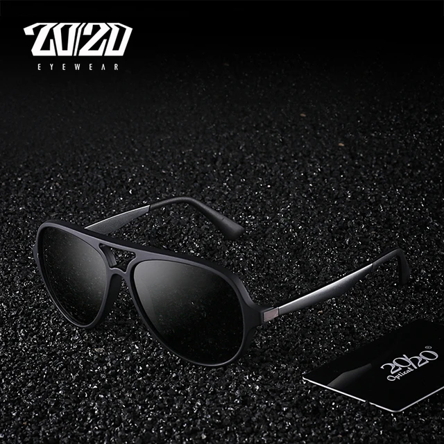 20 20 Brand Polarized Men Vintage Sunglasses Aluminum Frame Sun