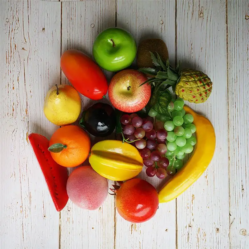 Искусственные фрукты, реалистичные, искусственные фрукты, декоративные, вечерние, для кухни, лимон, сосна, яблоко, персик, клубника, яблоко, виноград