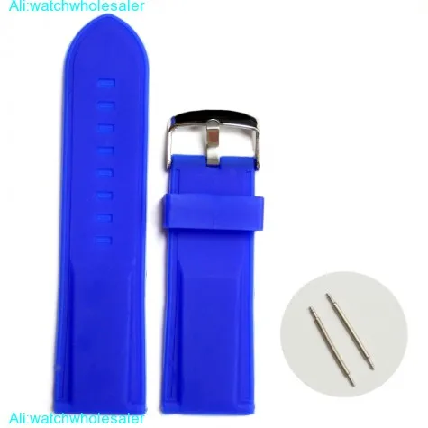 28mm Good Blue Color Silicone Jelly Rubber Unisex Watch Band Straps WB1054C28JB