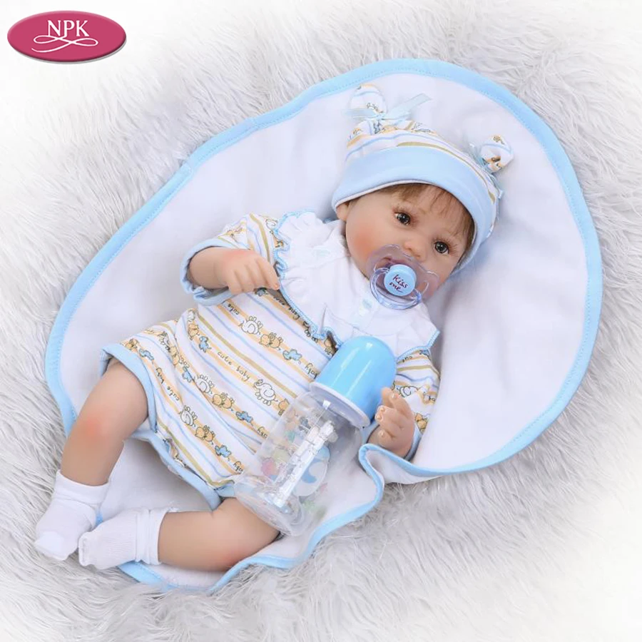 NPK Soft Silicone Reborn Baby Doll Realistic Girl Babies Dolls 16 inch 40CM Lifelike Princess Girls Boys Kids Toys Children Gift (16)