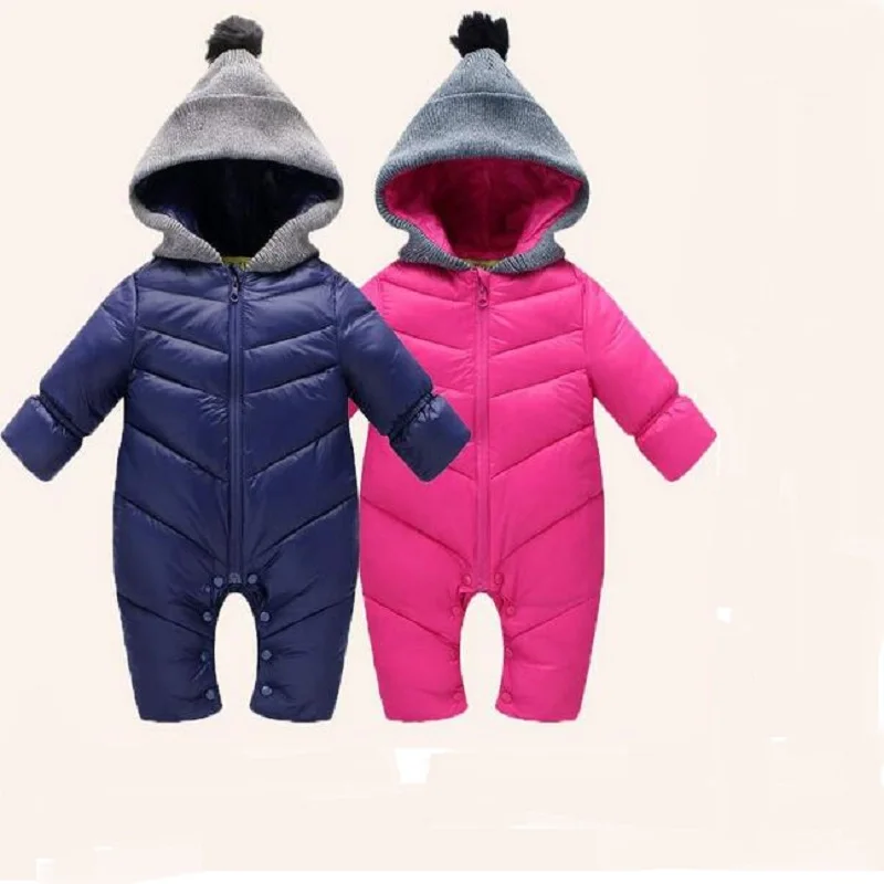 Newborn Baby winter romper Baby snowsuit duck down Rompers windproof