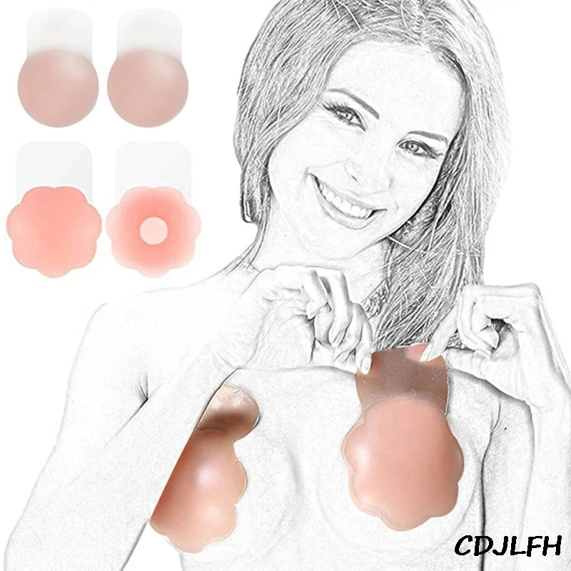 

Women Breast Silicone Adhesive Push Up Bra Lift Tape Nipple Cover Work Party For Dress Invisible Bralette Strapless Bras Breast