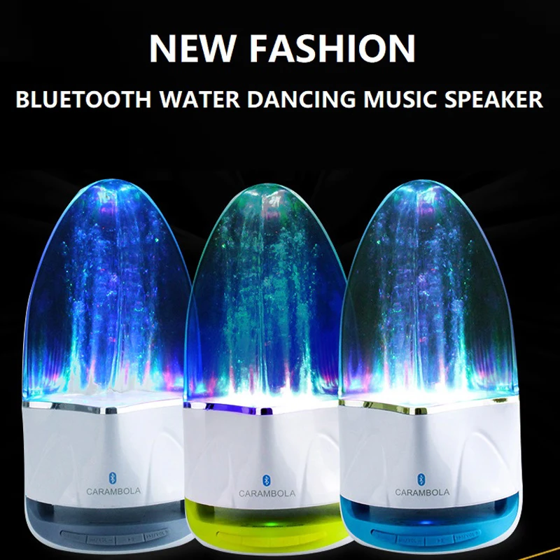 

Colorful LED Fountain Speaker Wireless Bluetooth Speaker Portable Column speaker with TF AUX FM Radio Sound System Boom Box