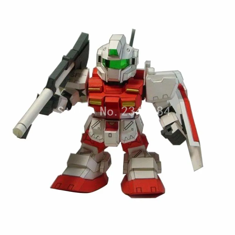 Sdガンダム3dペーパーモデルrgm 79cパワードgmペーパークラフトdiyパズル手作りロボット紙クラフト紙のおもちゃモデルキット Model Kit Robot Paperpaper Model Aliexpress