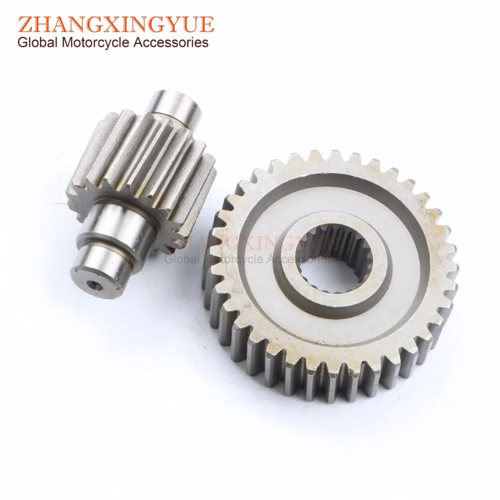 Engranaje de transmisión Final de rendimiento de 36 T-17 T para GY6 125 150cc 152QMI 157QMJ piezas de repuesto de motor de Scooters chinos