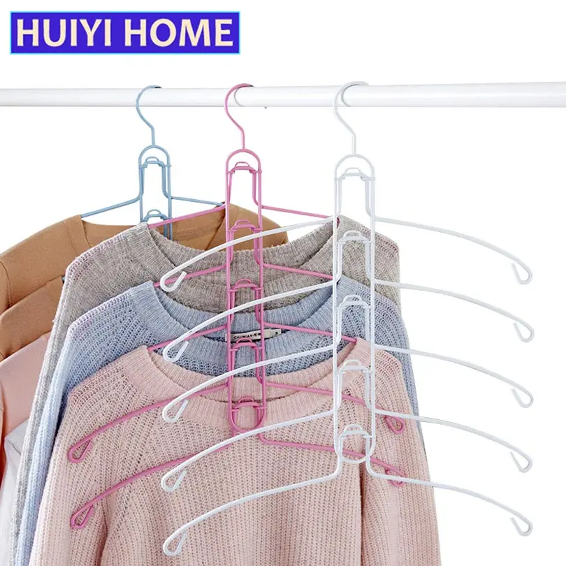 

Detachable Clothes Rack 2 Colors Household Multilayer Iron Hanger Multifunctional Clothes Storage Racks Wardrobe Hanger EGA022