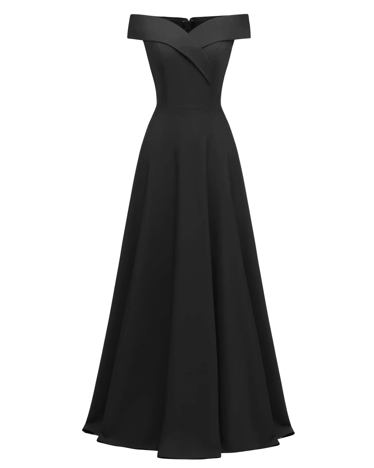 Сексуальное винтажное платье с вырезом лодочкой, на молнии, длиной до пола, летнее женское платье с высокой талией, облегающее элегантное вечернее платье, большие платья для вечеринок - Цвет: black