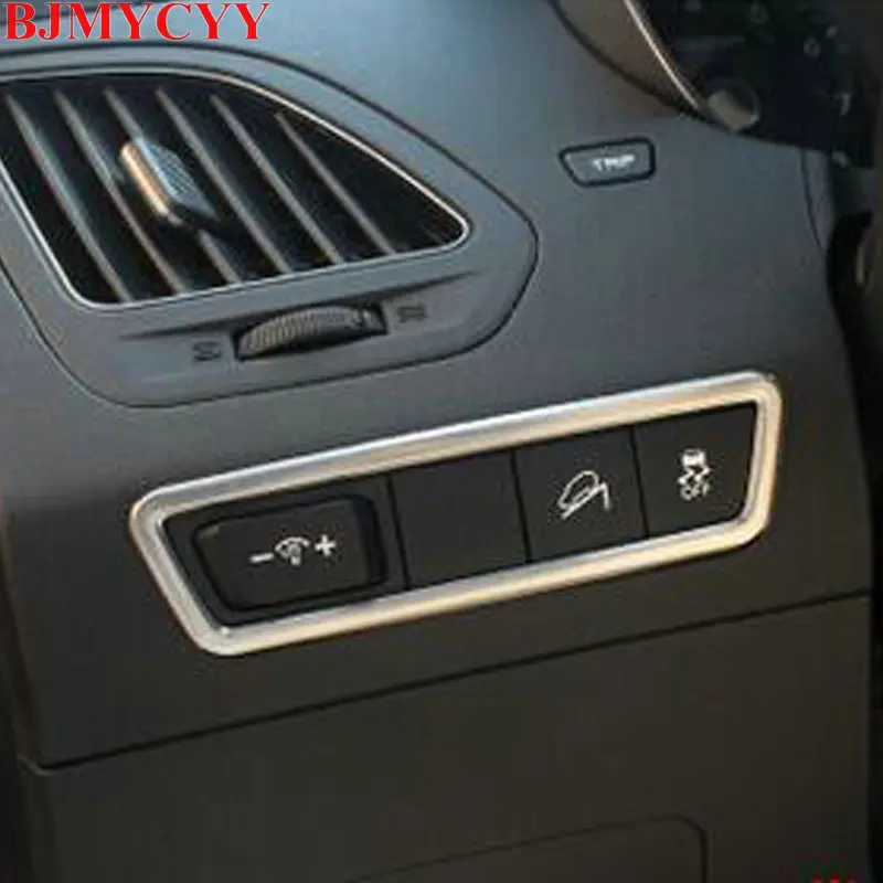 BJMYCYY нержавеющая сталь внутренняя Многофункциональная кнопка панели украшения отделка кольцо Крышка Аксессуары для HYUNDAI ix35 2010