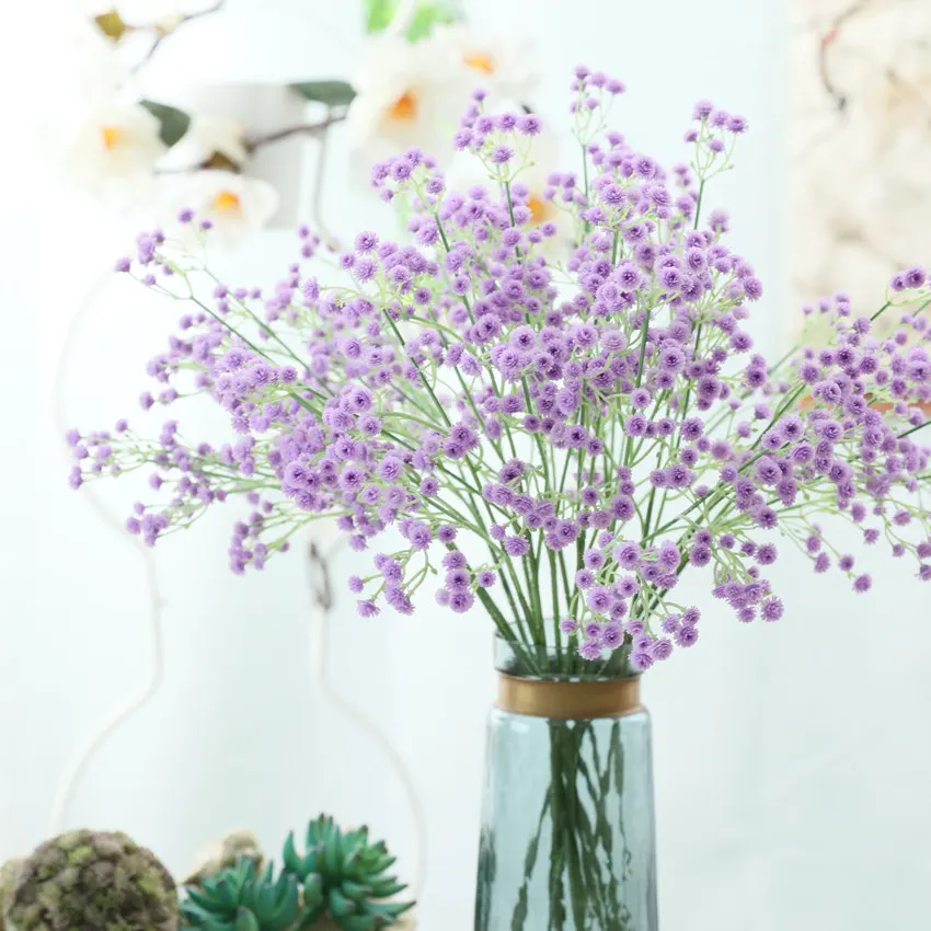 

81Heads big babysbreath branch Artificial Flowers Plastic fake Gypsophila plants DIY Flower arrangement Wedding Decoration grass
