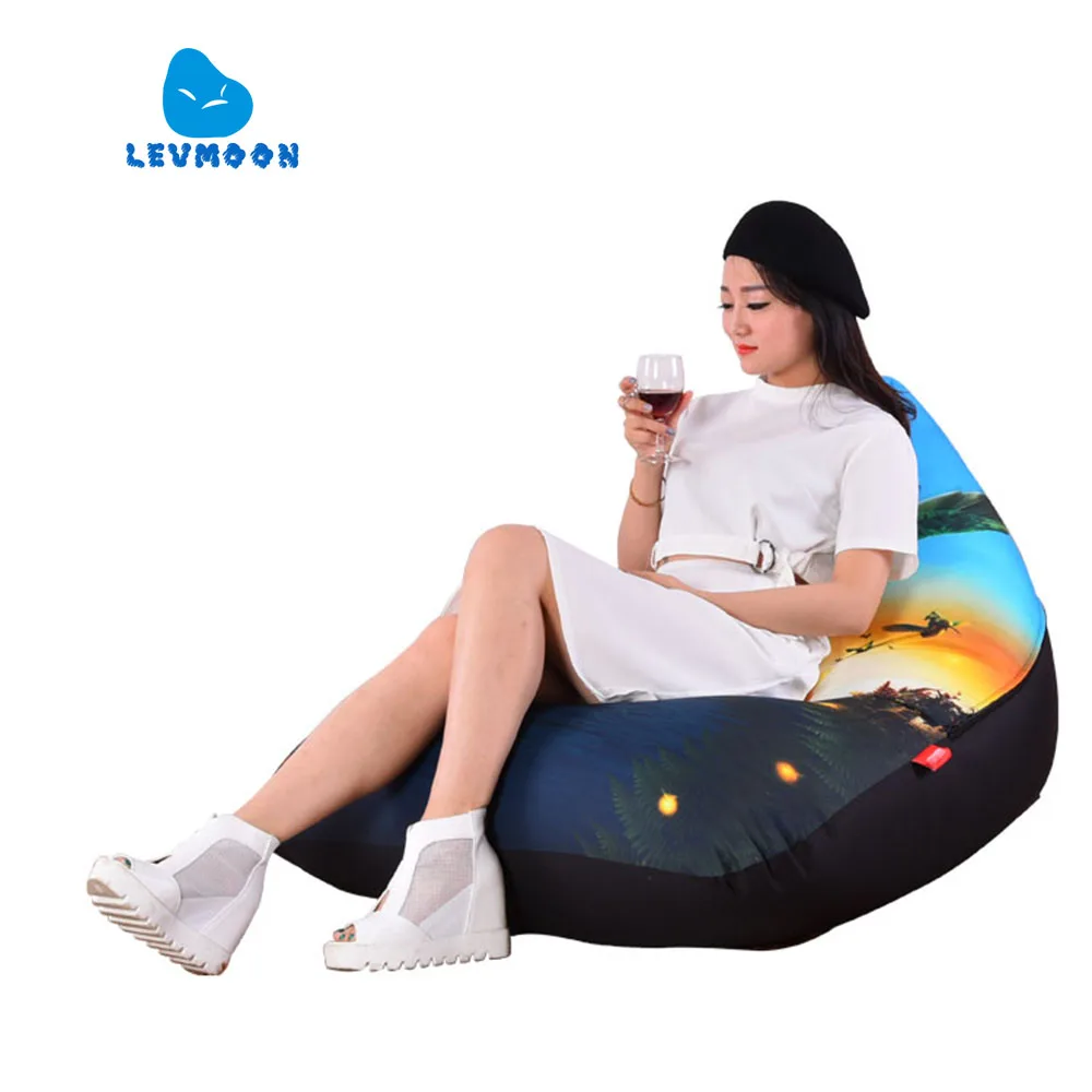 LEVMOON Beanbag чехол для дивана Epic Seat Zac комфортный кровати без наполнителя хлопковая