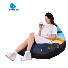 LEVMOON Погремушка Диван Кресло Оболочки Epic Место Зак Комфорт Мешок Фасоли Кровать Покрытия Без Наполнителя Хлопка Крытый Погремушка Кресло