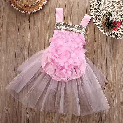 

New Style Rompers Flower New 0-3Y Infant Baby Girl pure Photograph party Princess dress Cute Jumpsuit Outfits Summer Sunsuit