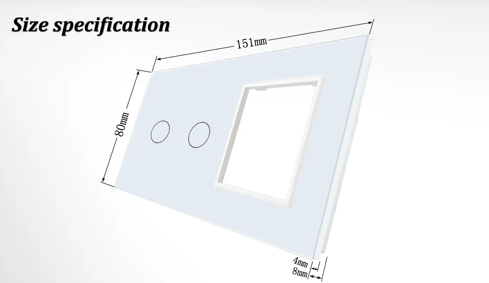 RainBo люкс-Хрустальное стекло-панель 2Frame-1gang сенсорный-настенный выключатель-розетка-отверстие ЕС для-DIY-аксессуары A2928W/B1
