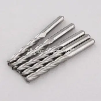 

10 x 1/8'' 3.175mm Carbide CNC 3 Three Flute Spiral Bit Router Endmill CEL 17mm Acrylic, PVC, Nylon, Metal, Wood (3LX3.17x10)