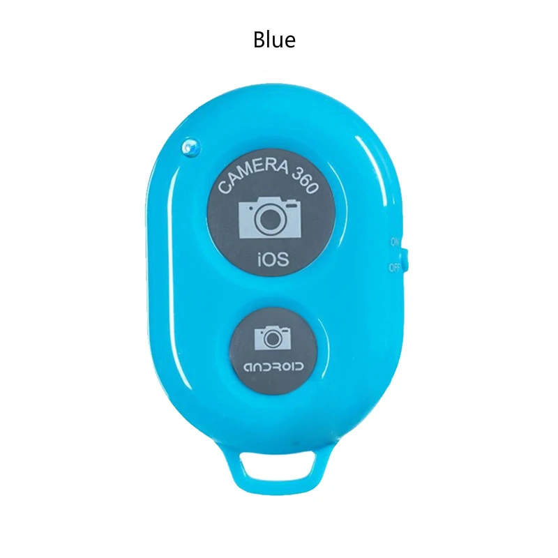 Беспроводная Bluetooth селфи-палка пульт дистанционного управления Кнопка спуска затвора для телефона Автоспуск для huawei Xiaomi iPhone samsung - Цвет: Blue