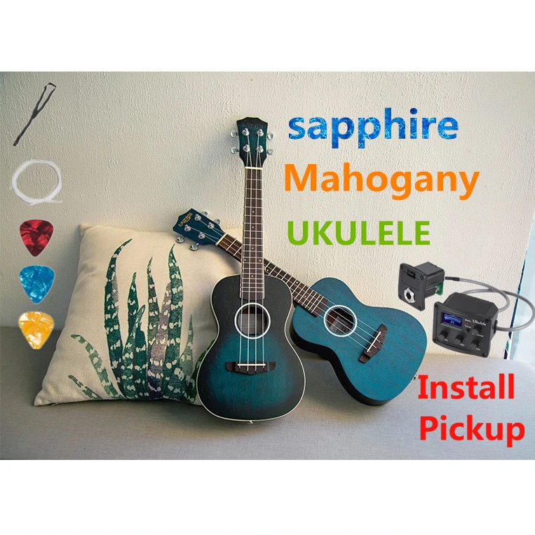 Ukulele 23 26 дюймов концертная красная мини электрическая акустическая гитара 4