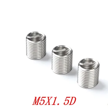 

50pcs M5*1.5D M5x1.5D M5 Screws Thread Inserts Stainless Steel Coiled Wire Helical Screw Thread Inserts