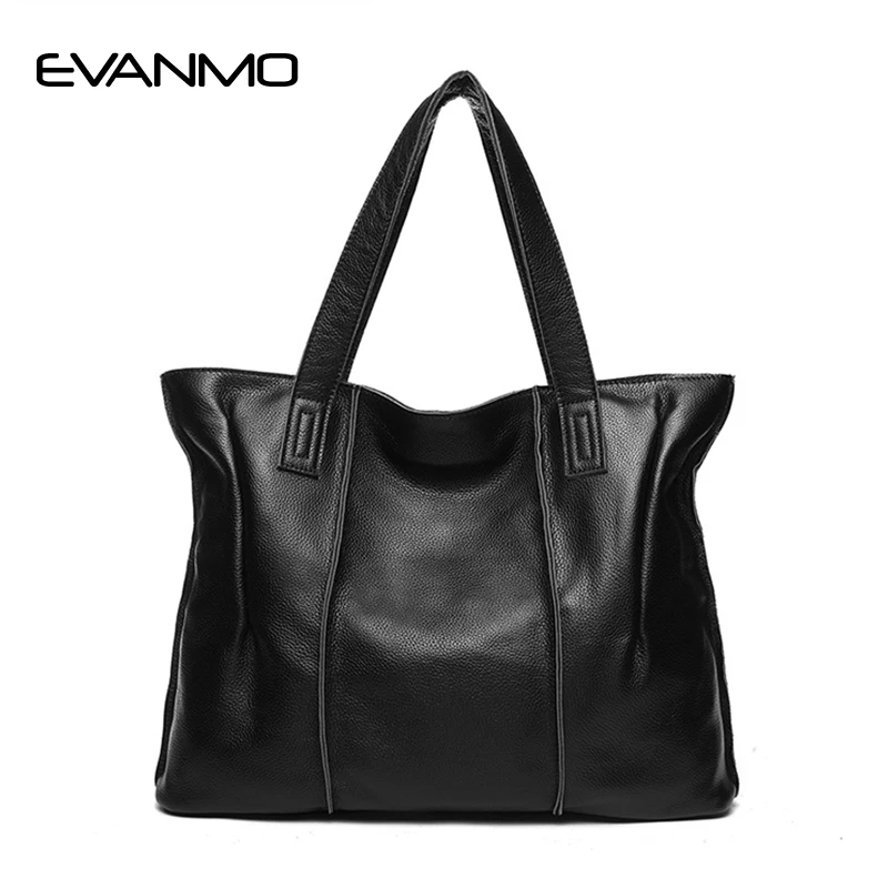 

Casual Designer Female Genuine Leather Blue Ladies Tote Bag Fashion Large Soft Shoulder Bag Zipper Bag Sac A Main Bolsos Muje