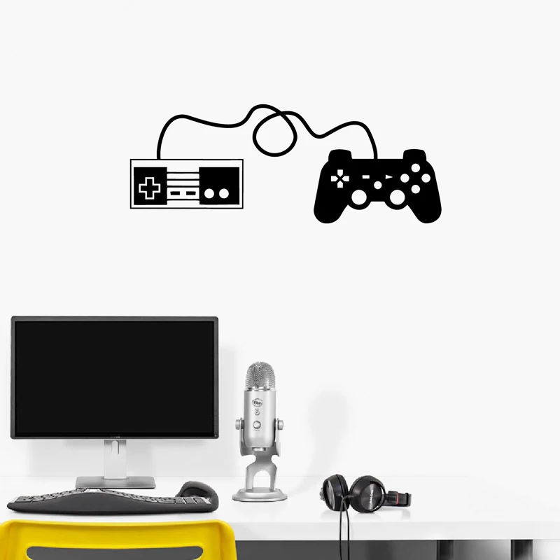 Видео игровой контроллер Playstation настенные наклейки для мальчиков декор комнаты