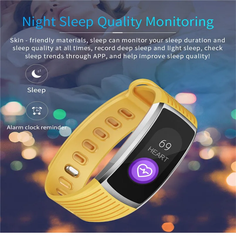 A18 Bluetooth Heart Rate Blood pressure Monitor Sport Smart Watch Pedometer for Android IOS 0.96Inch TFT Colorful Screen 40MR2701