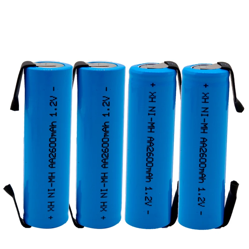 Ni mh 1 2 V AA Аккумуляторная батарея 2600 mah nimh ячейка синяя ракушка с сварочными